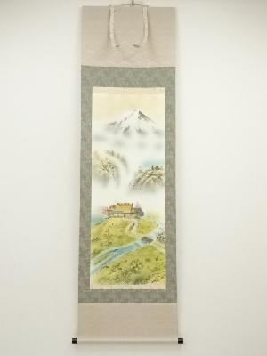 山本遊山筆　運勢好転図　肉筆絹本掛軸（共箱）